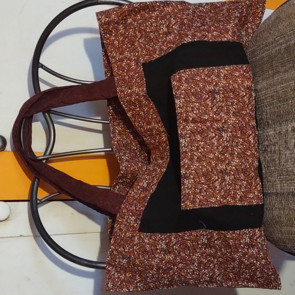 Hand stitched Feathered Floral Shoulder Bag